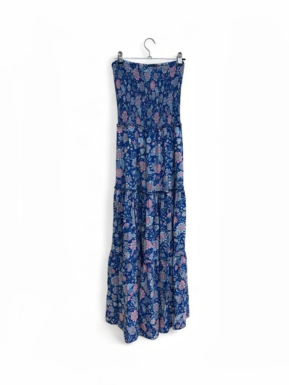 Abel the Label x Anthropologie Bluebell Strapless Smocked Maxi Dress